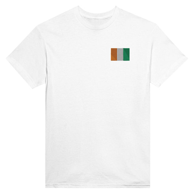 T-shirt Drapeau de la Côte d'Ivoire en broderie - Pixelforma 