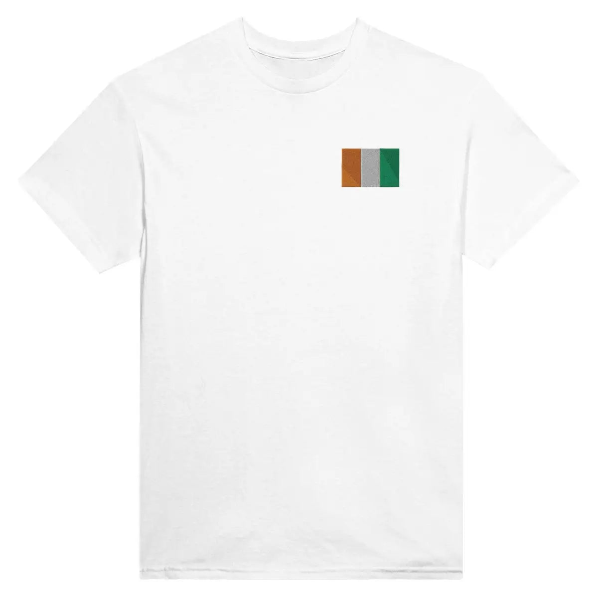 T-shirt Drapeau de la Côte d'Ivoire en broderie - Pixelforma 