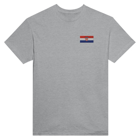 T-shirt Drapeau de la Croatie en broderie - Pixelforma 