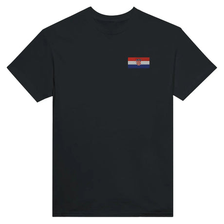 T-shirt drapeau de la croatie en broderie - pixelformaflag