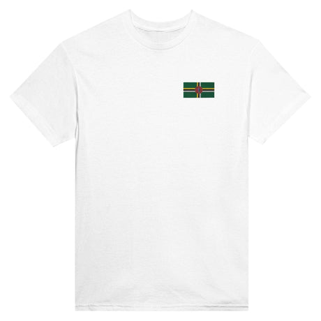 T-shirt Drapeau de la Dominique en broderie - Pixelforma 