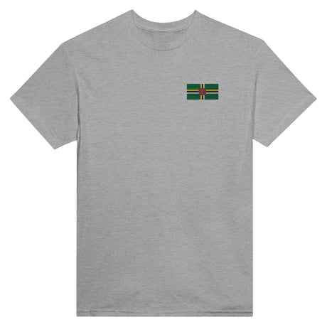 T-shirt Drapeau de la Dominique en broderie - Pixelforma 