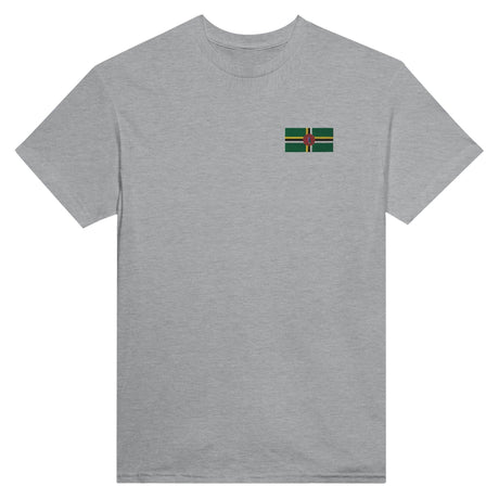 T-shirt Drapeau de la Dominique en broderie - Pixelforma