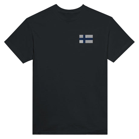 T-shirt Drapeau de la Finlande en broderie - Pixelforma