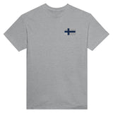 T-shirt Drapeau de la Finlande en broderie - Pixelforma 