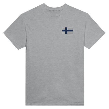 T-shirt drapeau de la finlande en broderie - pixelformaflag