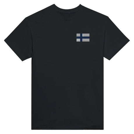 T-shirt drapeau de la finlande en broderie - pixelformaflag