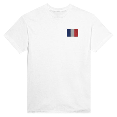 T-shirt Drapeau de la France en broderie - Pixelforma