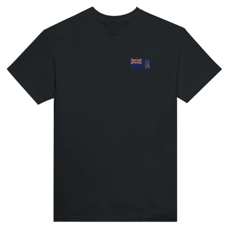 T-shirt Drapeau de la Géorgie du Sud-et-les Îles Sandwich du Sud en broderie - Pixelforma 