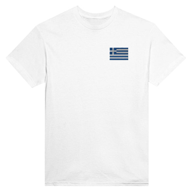T-shirt Drapeau de la Grèce en broderie - Pixelforma