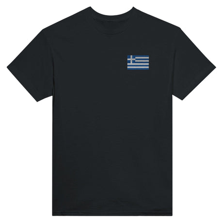 T-shirt Drapeau de la Grèce en broderie - Pixelforma 