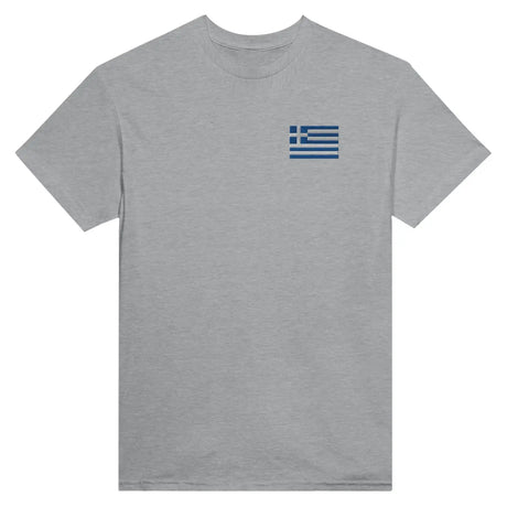 T-shirt drapeau de la grèce en broderie - pixelformaflag