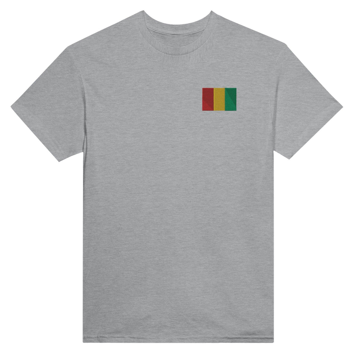 T-shirt Drapeau de la Guinée en broderie - Pixelforma