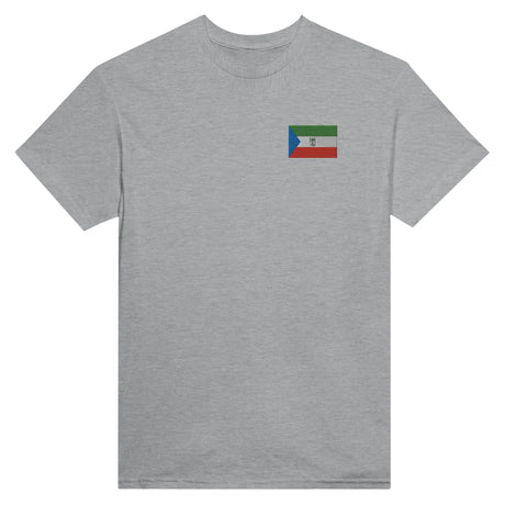 T-shirt Drapeau de la Guinée équatoriale en broderie - Pixelforma