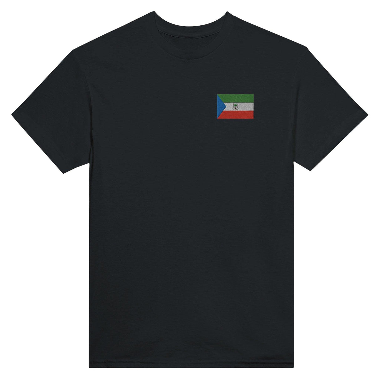 T-shirt Drapeau de la Guinée équatoriale en broderie - Pixelforma