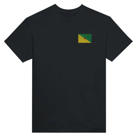 T-shirt drapeau de la guyane en broderie - pixelformaflag