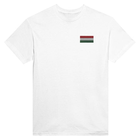 T-shirt Drapeau de la Hongrie en broderie - Pixelforma 