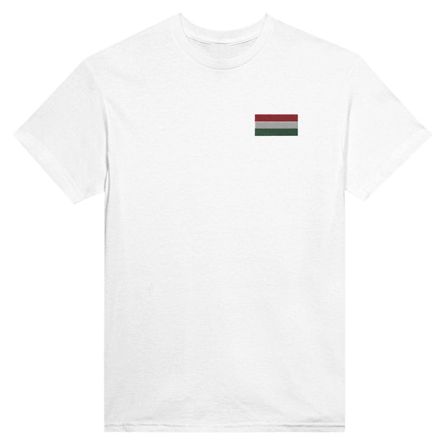 T-shirt Drapeau de la Hongrie en broderie - Pixelforma