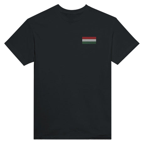 T-shirt Drapeau de la Hongrie en broderie - Pixelforma 