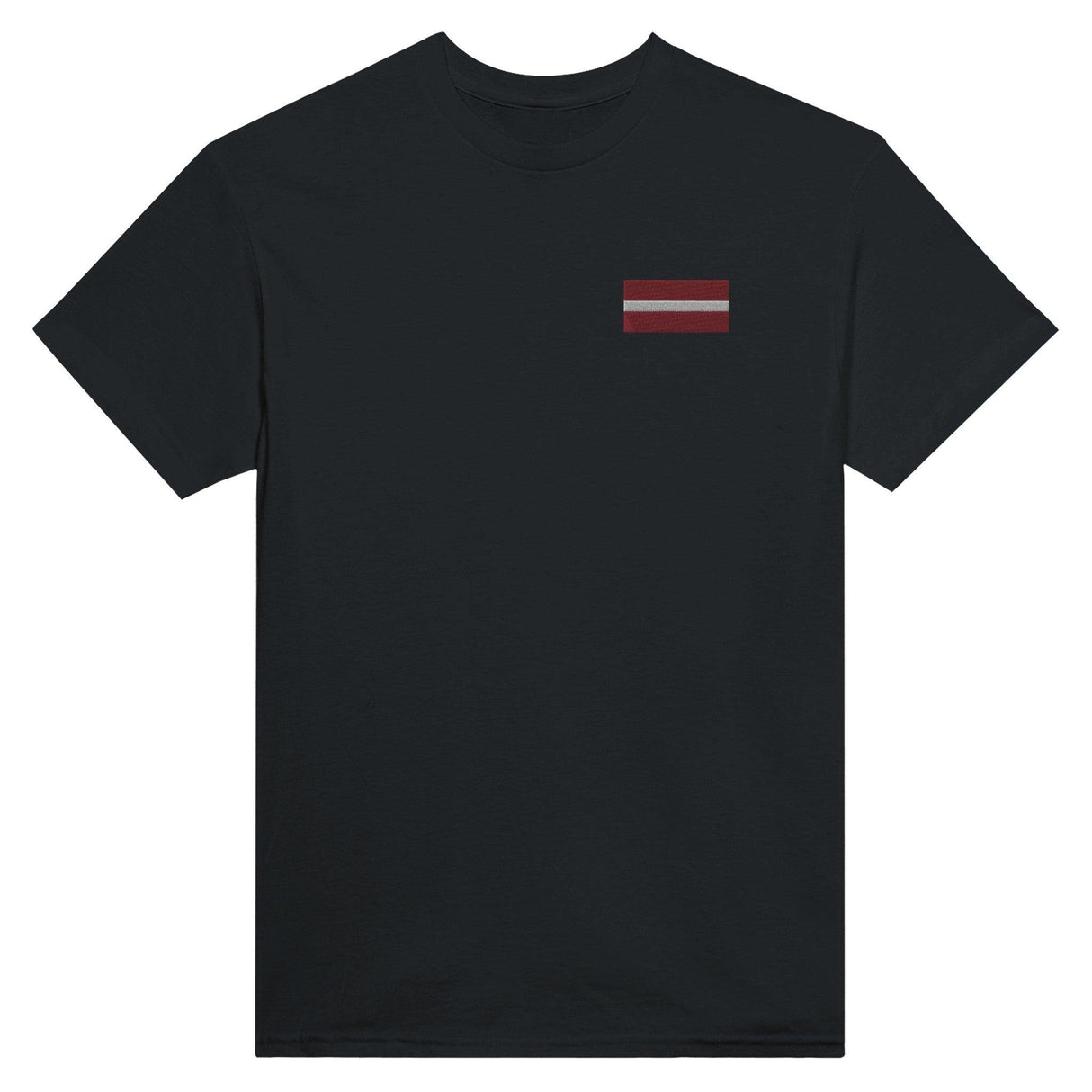 T-shirt Drapeau de la Lettonie en broderie - Pixelforma 