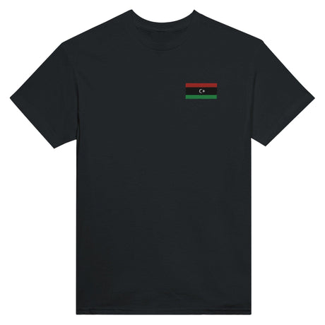 T-shirt Drapeau de la Libye en broderie - Pixelforma 