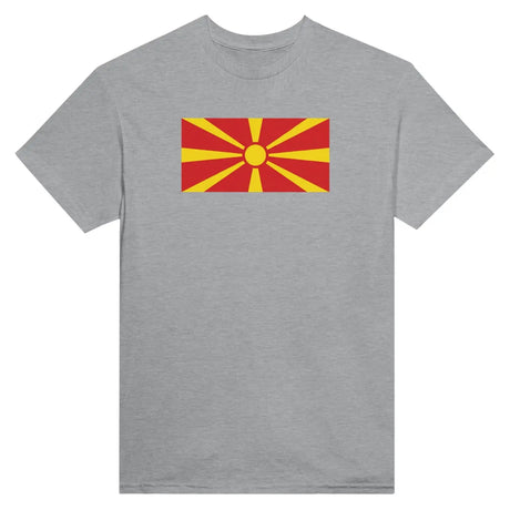 T-shirt drapeau de la macédoine du nord - pixelformaflag