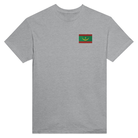 T-shirt Drapeau de la Mauritanie en broderie - Pixelforma 