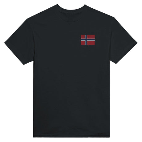 T-shirt Drapeau de la Norvège en broderie - Pixelforma