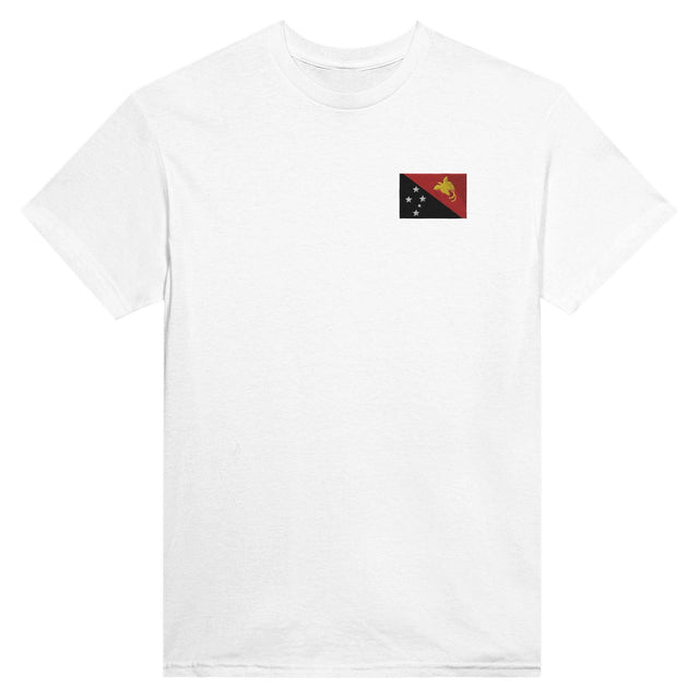 T-shirt Drapeau de la Papouasie-Nouvelle-Guinée en broderie - Pixelforma