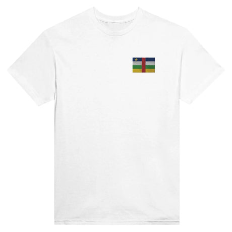 T-shirt drapeau de la république centrafricaine en broderie - pixelformaflag