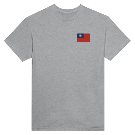 T-shirt Drapeau de la République de Chine en broderie - Pixelforma 