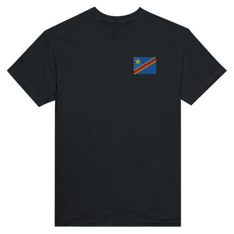 T-shirt Drapeau de la république démocratique du Congo en broderie - Pixelforma 