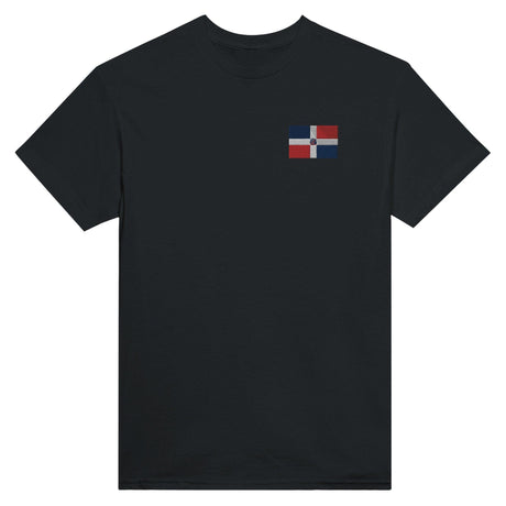 T-shirt Drapeau de la République dominicaine en broderie - Pixelforma 