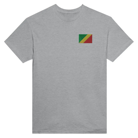 T-shirt drapeau de la république du congo en broderie - pixelformaflag