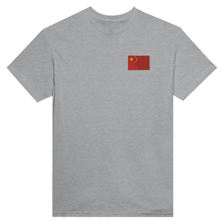 T-shirt Drapeau de la république populaire de Chine en broderie - Pixelforma 