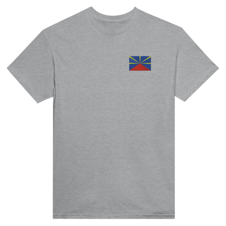 T-shirt Drapeau de La Réunion en broderie - Pixelforma 