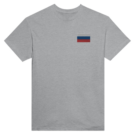 T-shirt Drapeau de la Russie en broderie - Pixelforma 