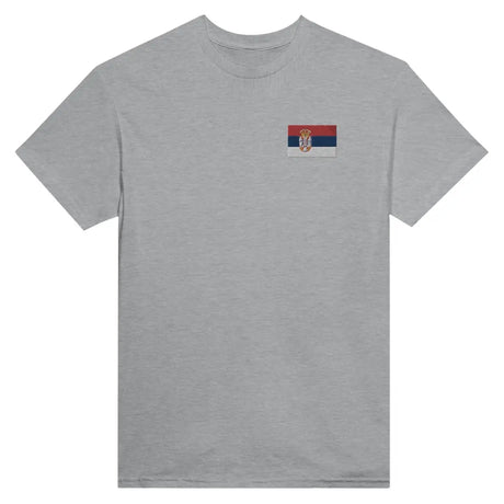 T-shirt Drapeau de la Serbie en broderie - Pixelforma 