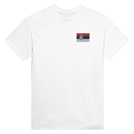 T-shirt Drapeau de la Serbie en broderie - Pixelforma 