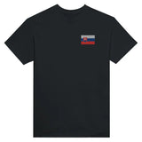 T-shirt Drapeau de la Slovaquie en broderie - Pixelforma 