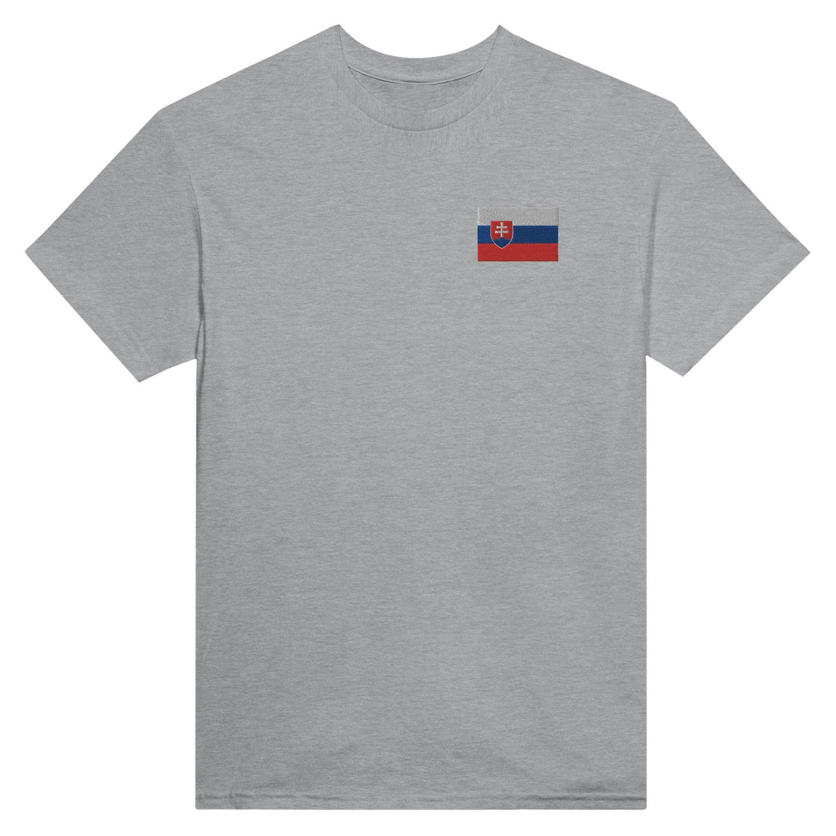 T-shirt Drapeau de la Slovaquie en broderie - Pixelforma