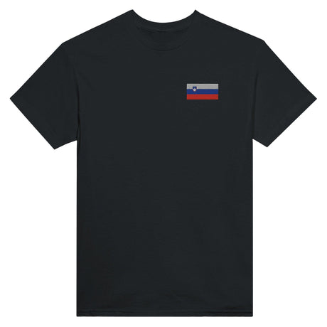 T-shirt Drapeau de la Slovénie en broderie - Pixelforma