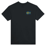 T-shirt Drapeau de la Suède en broderie - Pixelforma