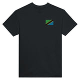 T-shirt Drapeau de la Tanzanie en broderie - Pixelforma