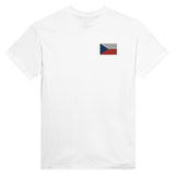 T-shirt Drapeau de la Tchéquie en broderie - Pixelforma