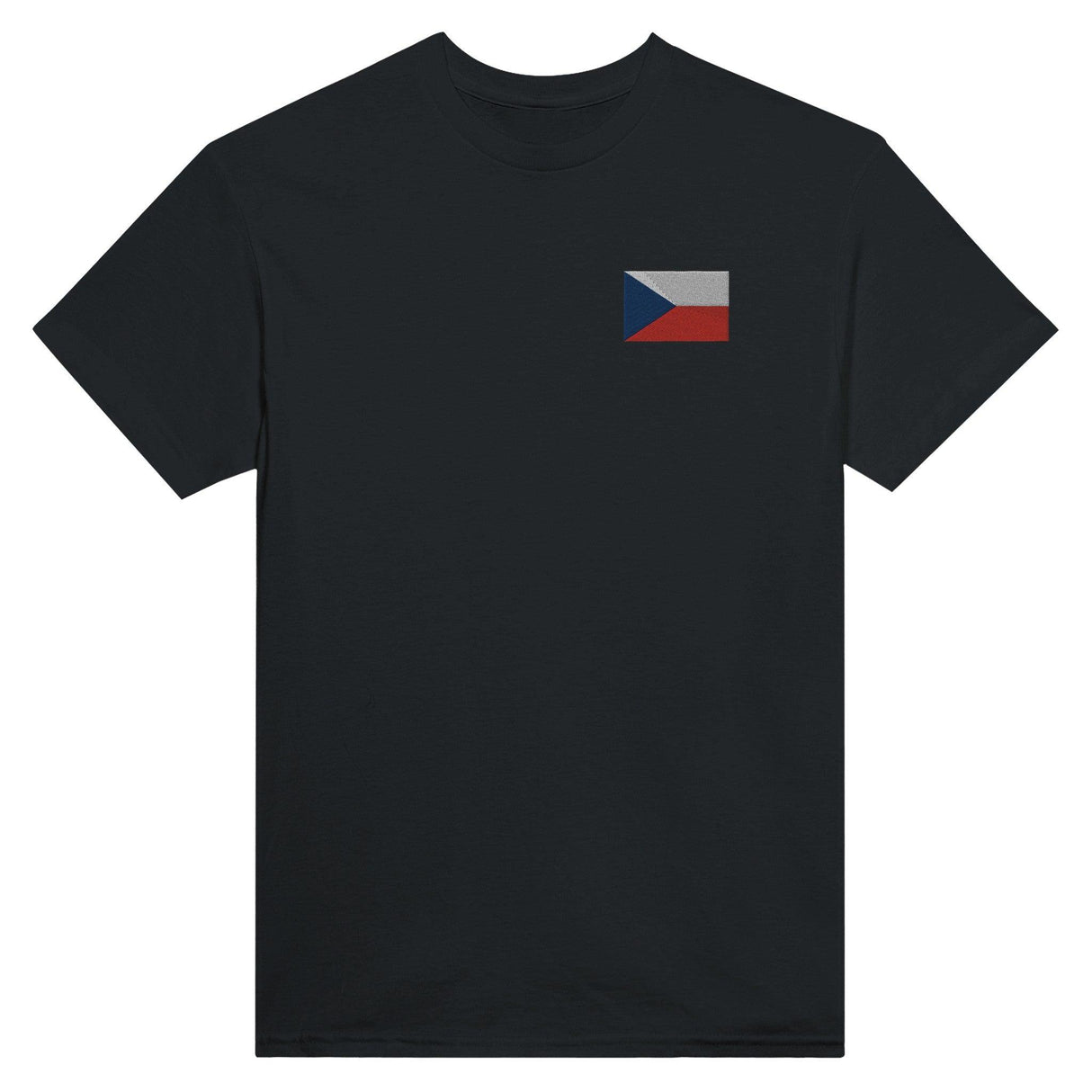 T-shirt Drapeau de la Tchéquie en broderie - Pixelforma 