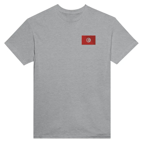 T-shirt drapeau de la tunisie en broderie - pixelformaflag