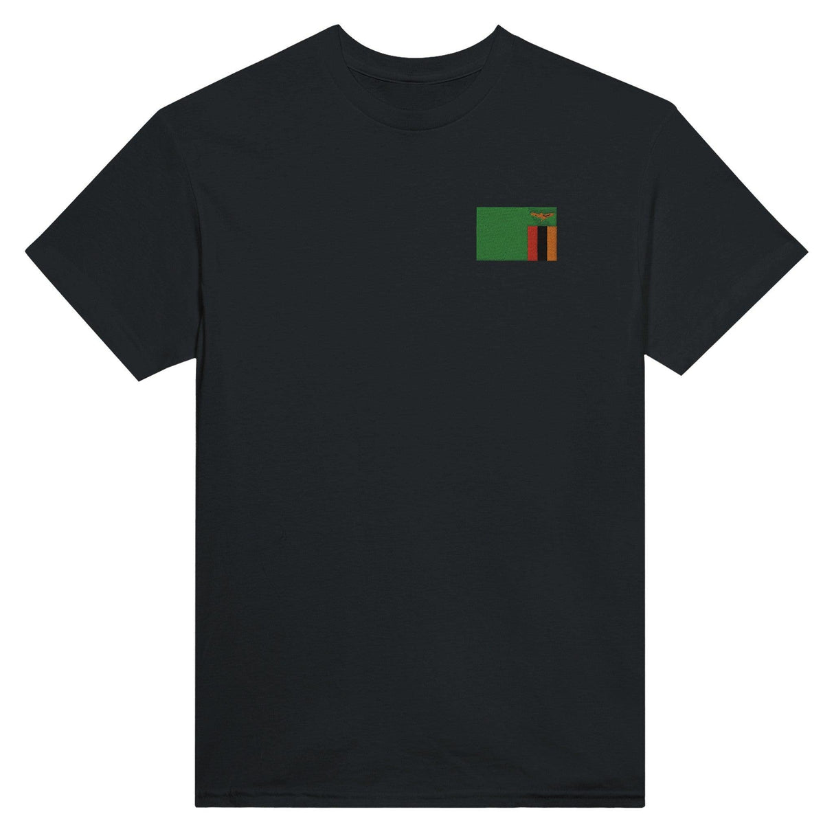 T-shirt Drapeau de la Zambie en broderie - Pixelforma