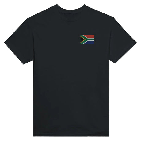 T-shirt drapeau de l’afrique du sud en broderie - pixelformaflag