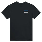 T-shirt Drapeau de l'Estonie en broderie - Pixelforma 